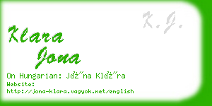 klara jona business card